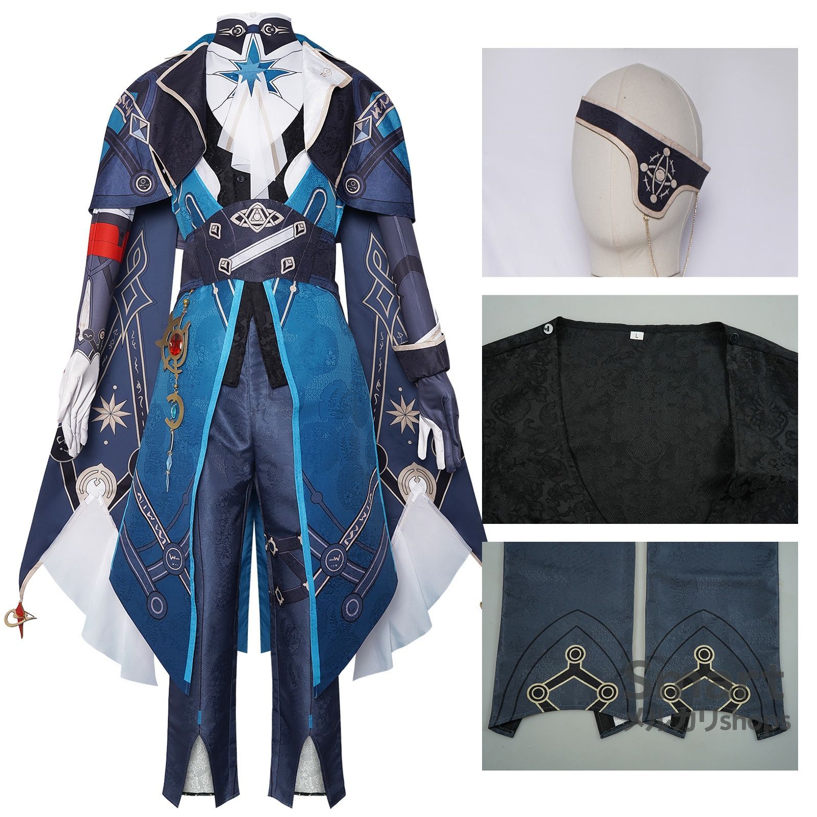 コスプレ 衣装 崩壊スターレイル オンファロス 暗紋風 スーツ ゲーム アニメ キャラクター 仮装 舞台 コスチューム メンズ M251013-5