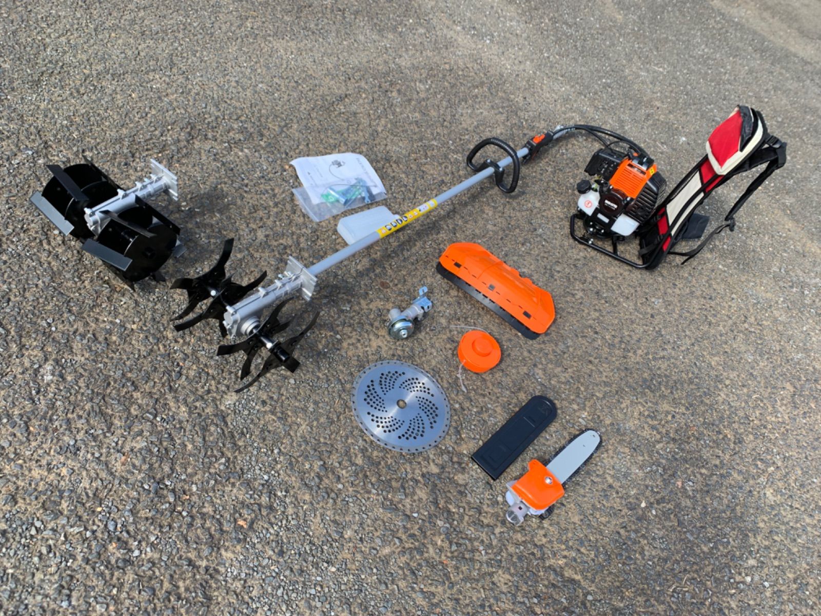 背負い 草刈機 チップソー チェーンソー 耕運機ローター 52cc 交換自在 