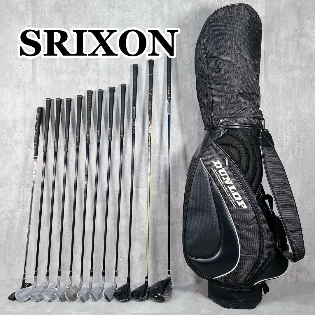 X927 ダンロップ スリクソン 他 メンズ ゴルフ クラブセット 13点 黒