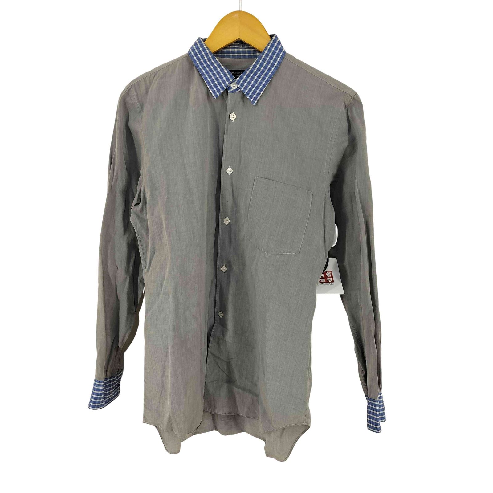 コムデギャルソンオムプリュス COMME des GARCONS HOMME PLUS 08SS スーパーインポジション期 チェック切替シャツ メンズ JPN S