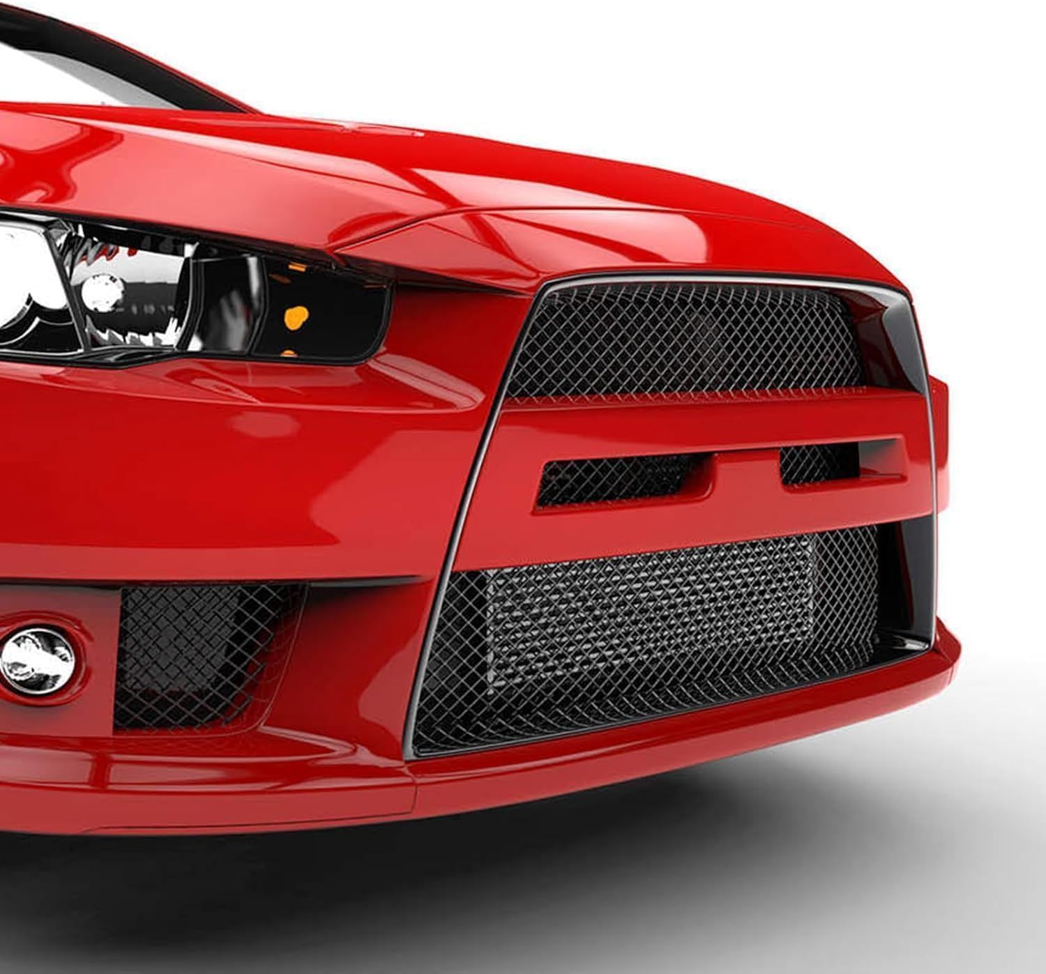 KUAFU バンパーメッシュグリルグリル 2000-2003 BMW E39 M5 4ドアセダンに対応 (すべてのアフターマーケットM5 STYLE&MTECHフロントバンパ KUAFU バンパーメッシュグリルグリル 2000-2003 BMW E39 M5 4