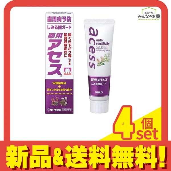 薬用アセスしみる歯ガード(薬用アセスa) 歯磨き粉 90g 4個セット まとめ売り