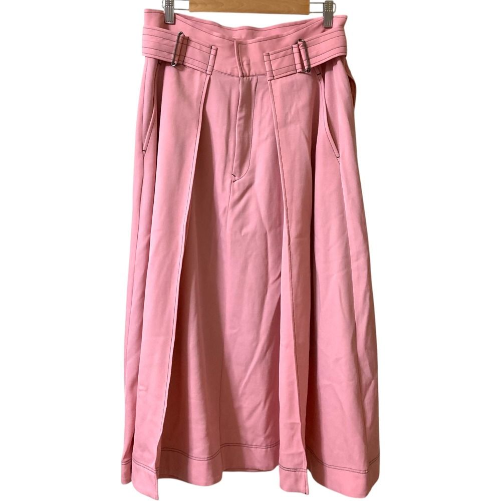 美品 ujoh ウジョー ロングフレアスカート サイズ2 ピンク レディース  