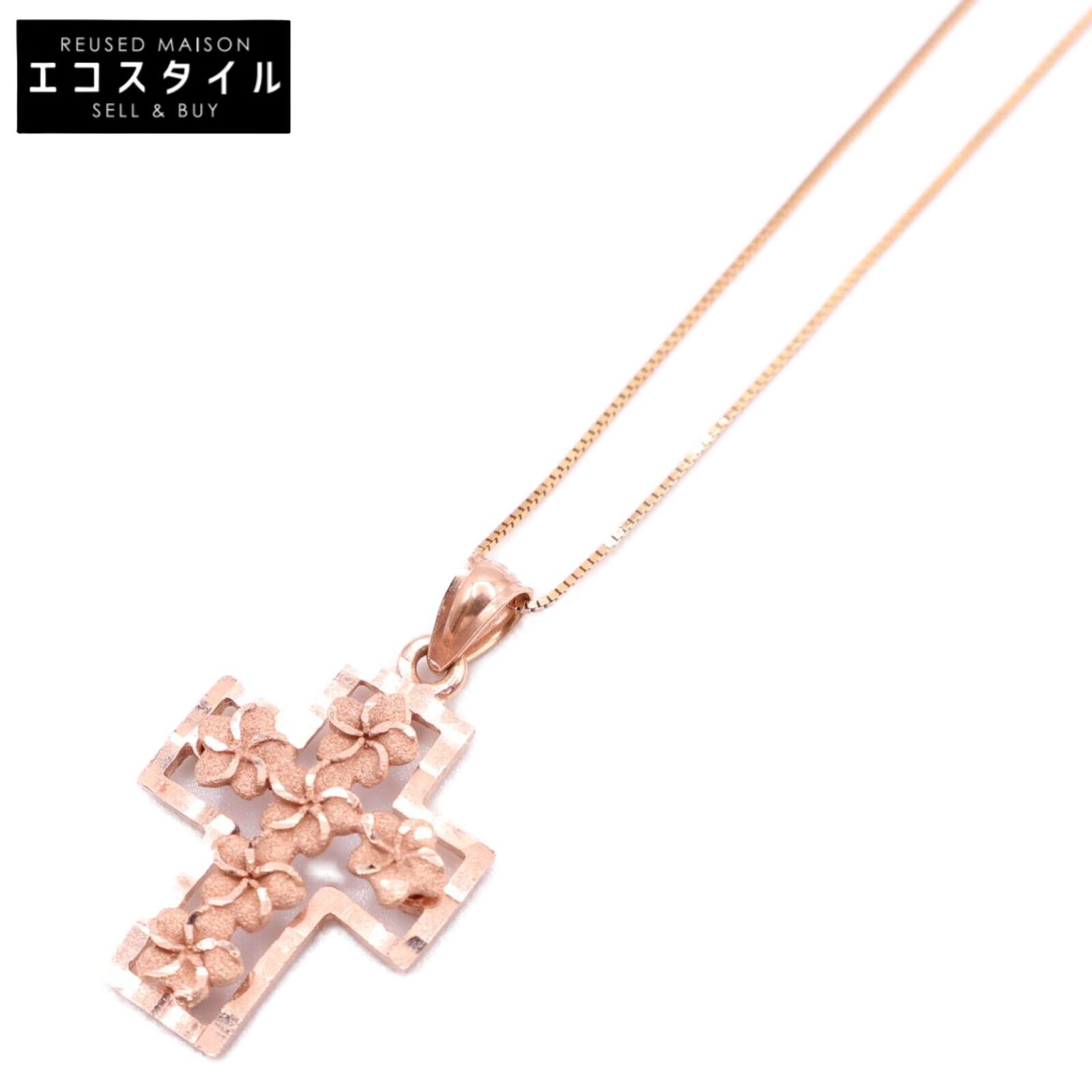 K14 K14 【美品】14K RCI ハワイアンジュエリー プルメリア クロス 