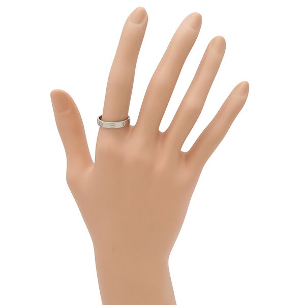 カルティエ　ミニラブリング K18WG ホワイトゴールド サイズ55 15号 カルティエ Cartier リング 指輪 ミニラブリング K18WG ホワイト