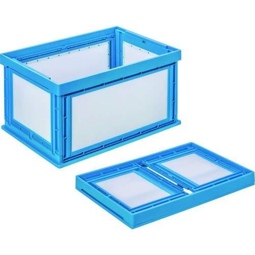 2営業日で発送 国盛化学 KUNIMORI プラスチック折畳みコンテナ パタコン NM-80 ブルー