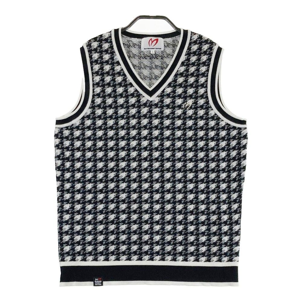 マスターバニー ニットベスト Vネック レディース 2 L 赤 ゴルフウェア