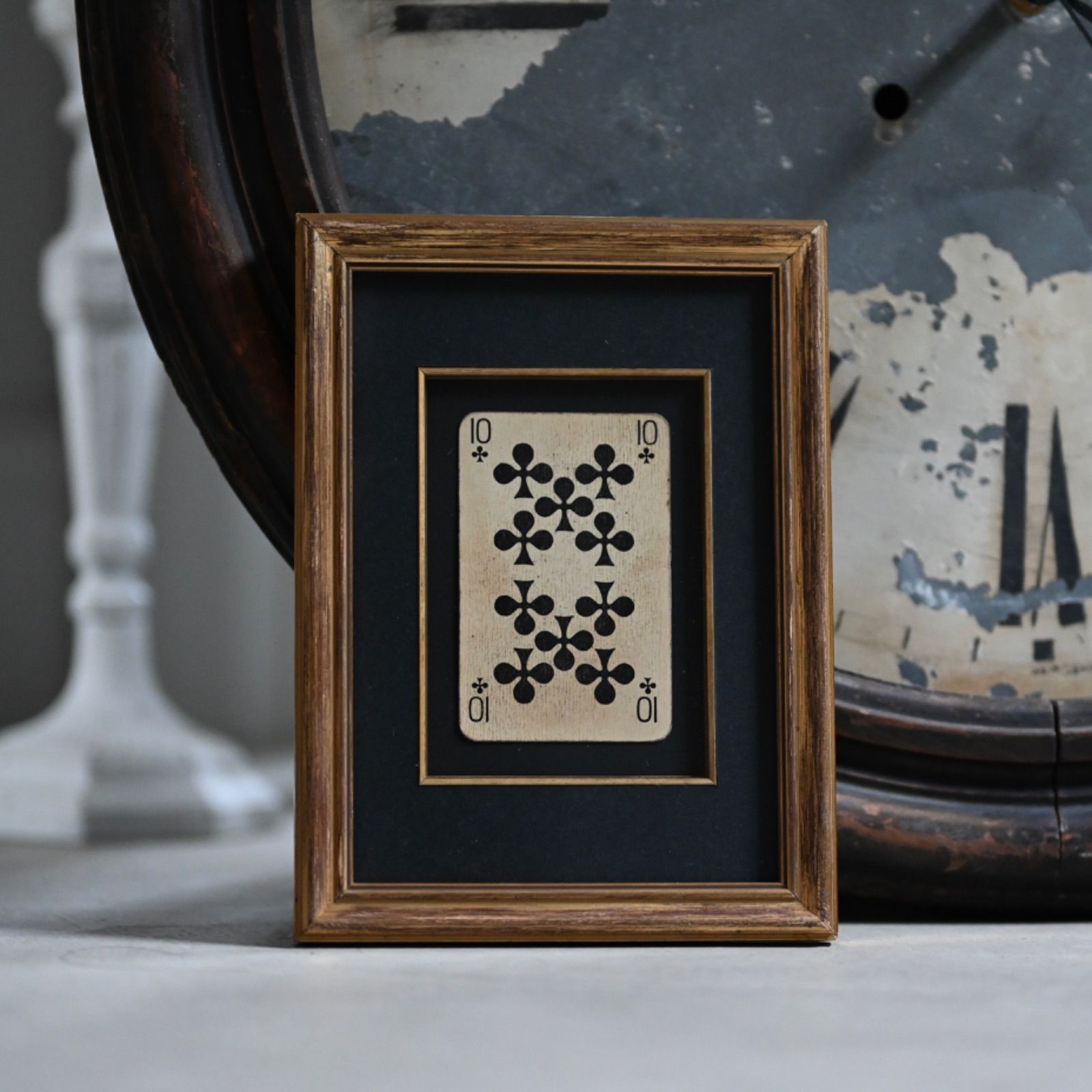 フランスアンティーク　写真立て　蚤の市　ポストカードアンティーク　真鍮雑貨 フランスアンティーク カードスタンド 白鳥 スワン 蚤の市 ブロカント