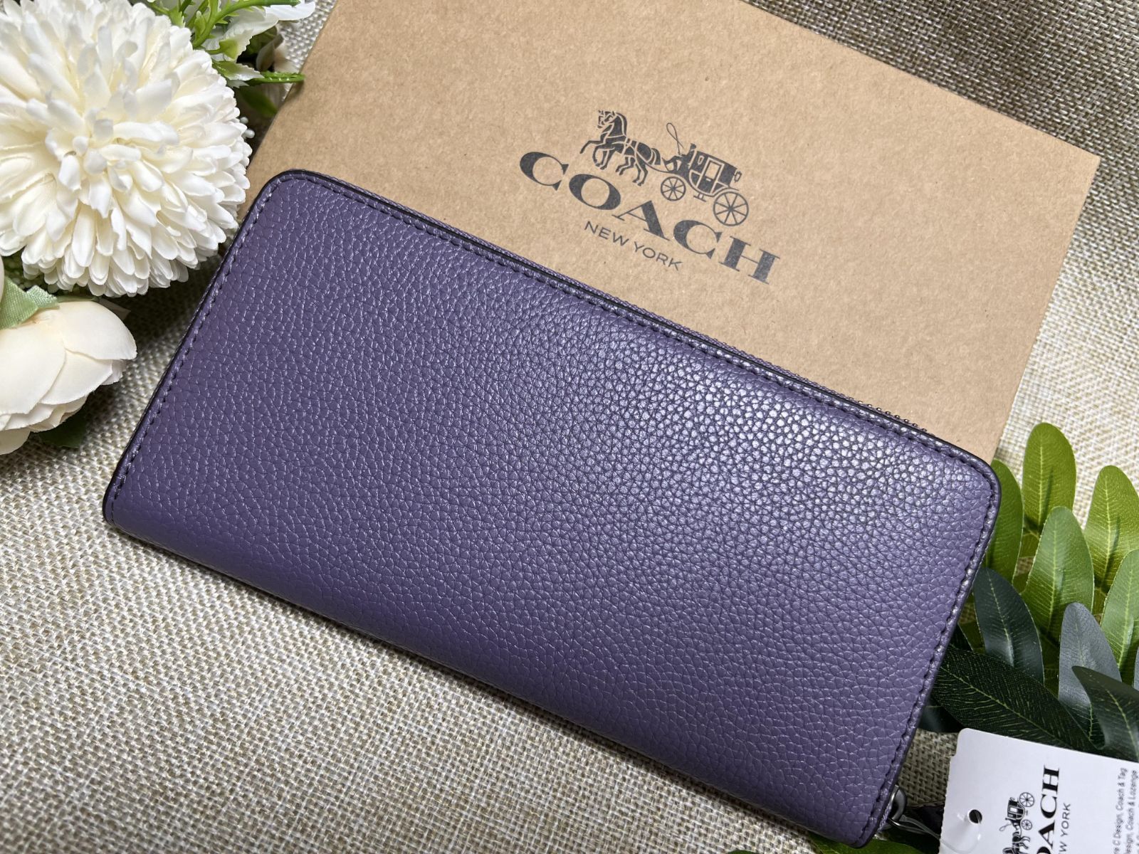 ト送料込 coach コーチ アコーディオン ウォレット 長財布 メンズ