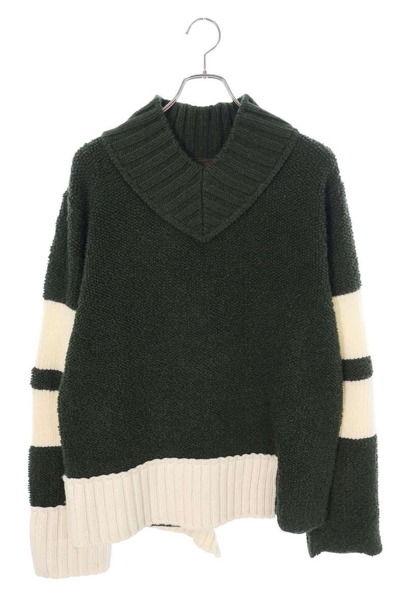 サカイ 20AW 20-02403M Wool Knit Pullover オーバーサイズパイルニット メンズ 2