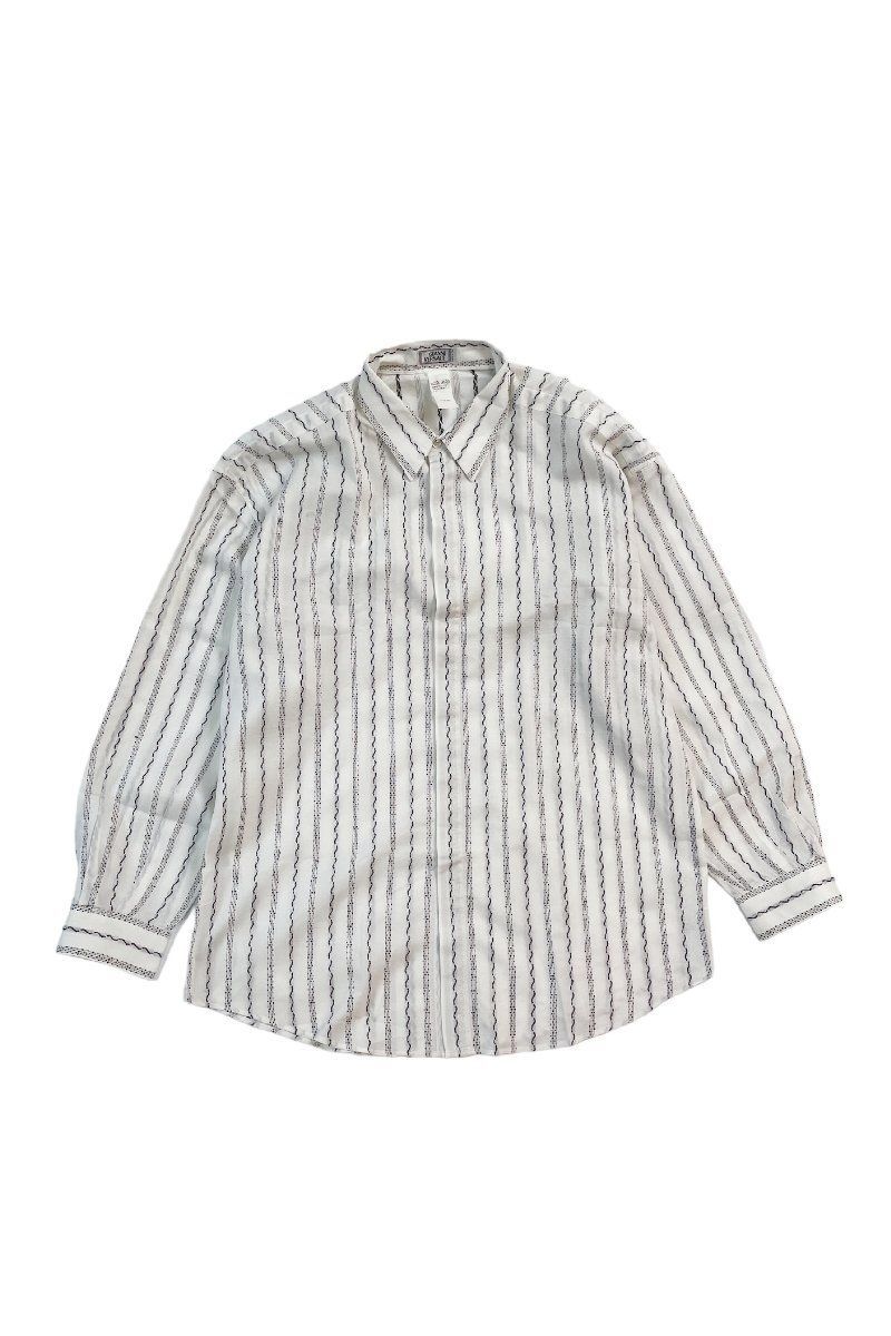 Made in ITALY GIANNI VERSACE stripe shirt イタリア製 ジャンニ ...