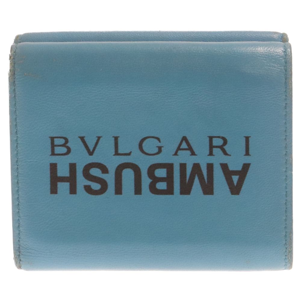◇ブルガリ◇レザー/アンブッシュ/三つ折り財布/ブランド BVLGARI (ブルガリ) ×AMBUSH アンブッシュ セルペンティ ロゴ