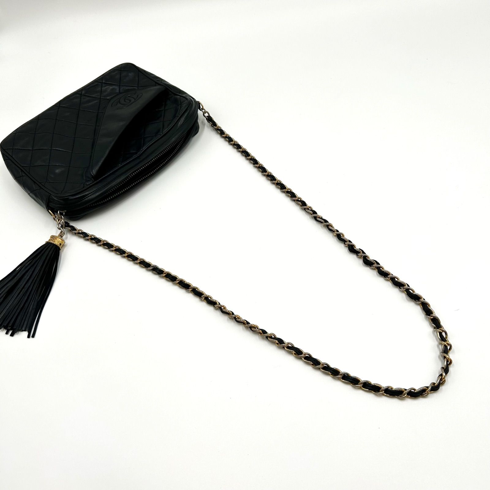 極美品✨シャネル　マトラッセ　ショルダーバッグ　ラムスキン　フリンジ　ココマーク CHANEL シャネル マトラッセ ラムスキン フリンジ チェーン