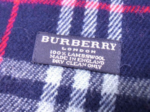 □新品同様□ BURBERRY バーバリー ノバチェック ウール100％ フリンジ
