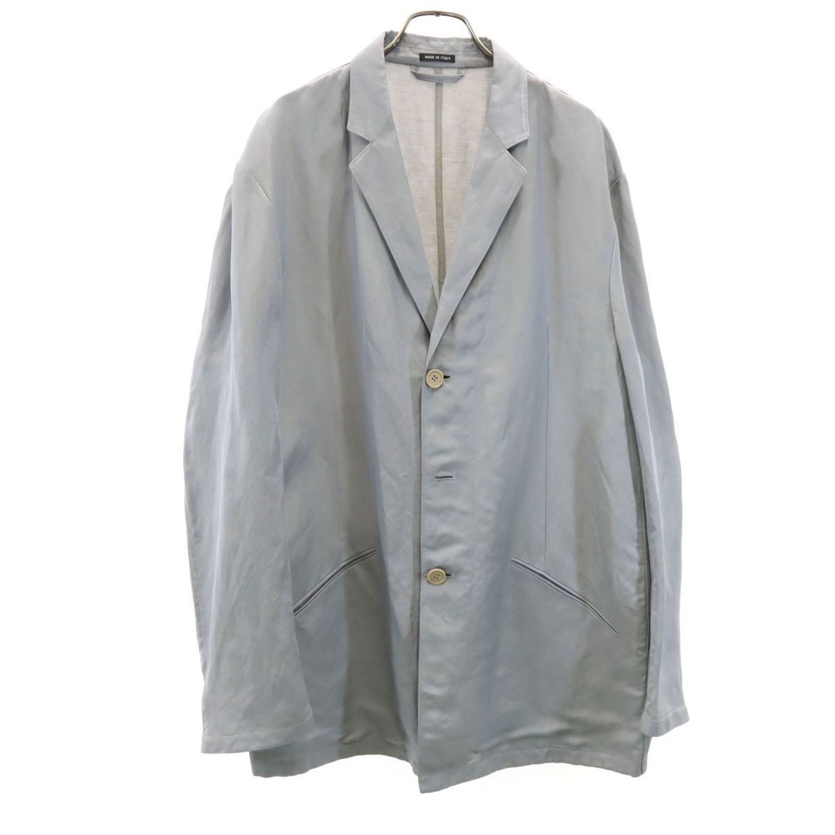 GIORGIO ARMANI ジョルジオアルマーニ イタリア製 リネンブレンド ヘリンボーン柄 テーラードジャケット 50 グレー アンコン メンズ GIORGIO ARMANI ジョルジオアルマーニ イタリア製 リネンブレンド