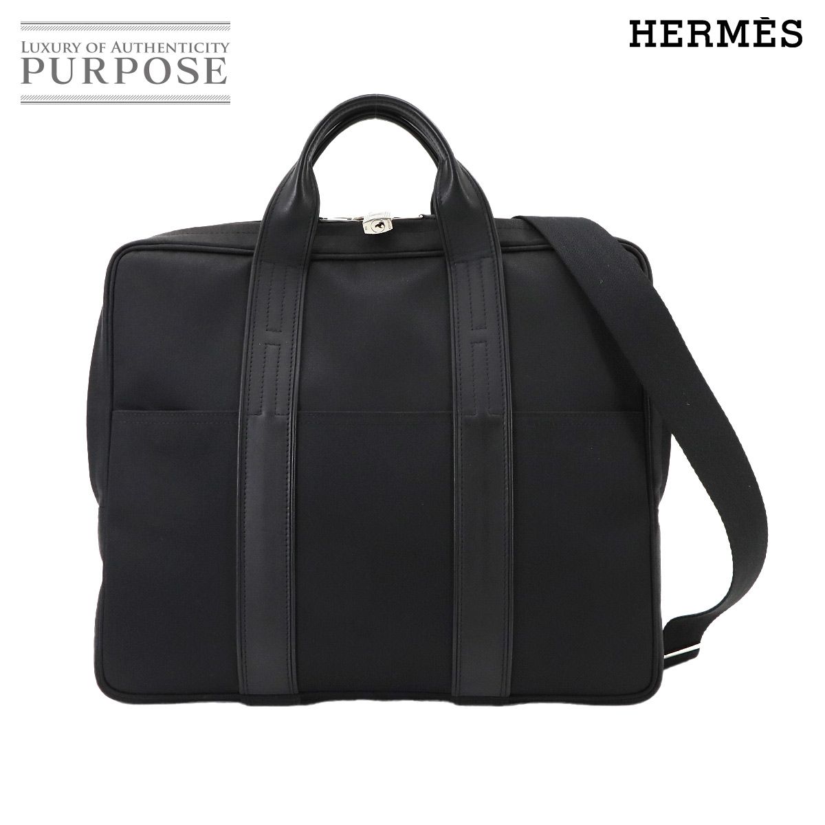 エルメス HERMES アカプルコ オディナトゥール ブリーフケース 2way ビジネス ショルダー バッグ トワルシェブロン レザー 90294599