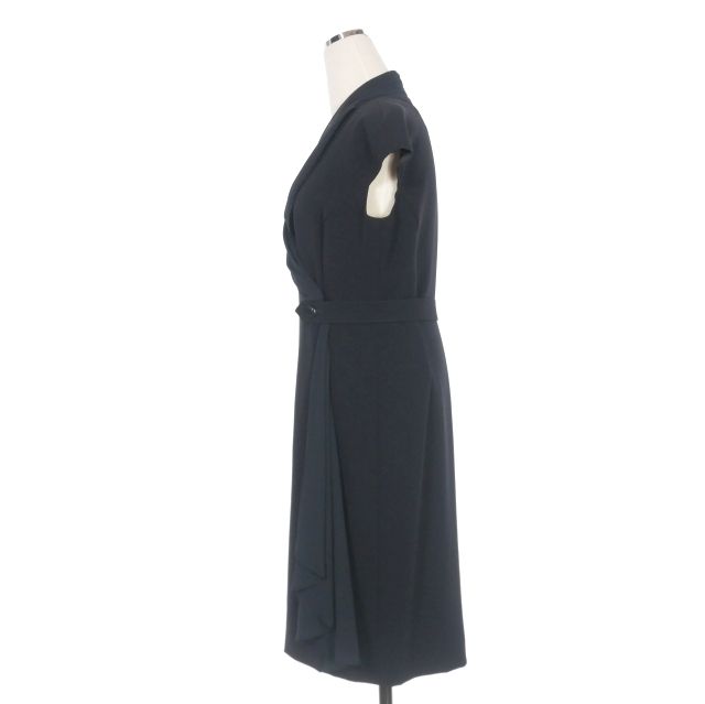 美品✨ミスアシダ シフォン付カシュクールワンピース 人気 ネイビー ドレス 日本 美品✨ミスアシダ シフォン付カシュクールワンピース 人気