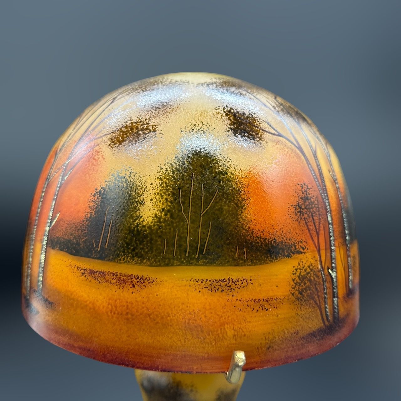 ドームナンシー吊り卓上照明アンテルカレール被せガラス高さ40cm