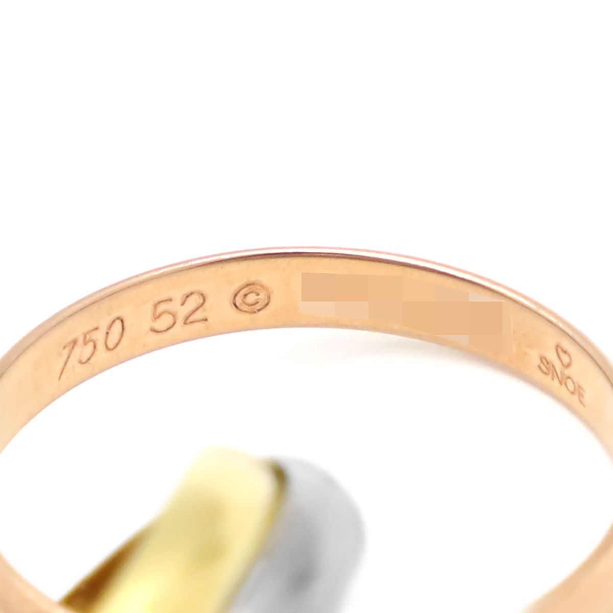 カルティエ Cartier リング 指輪 トリニティSM K18WG K18YG