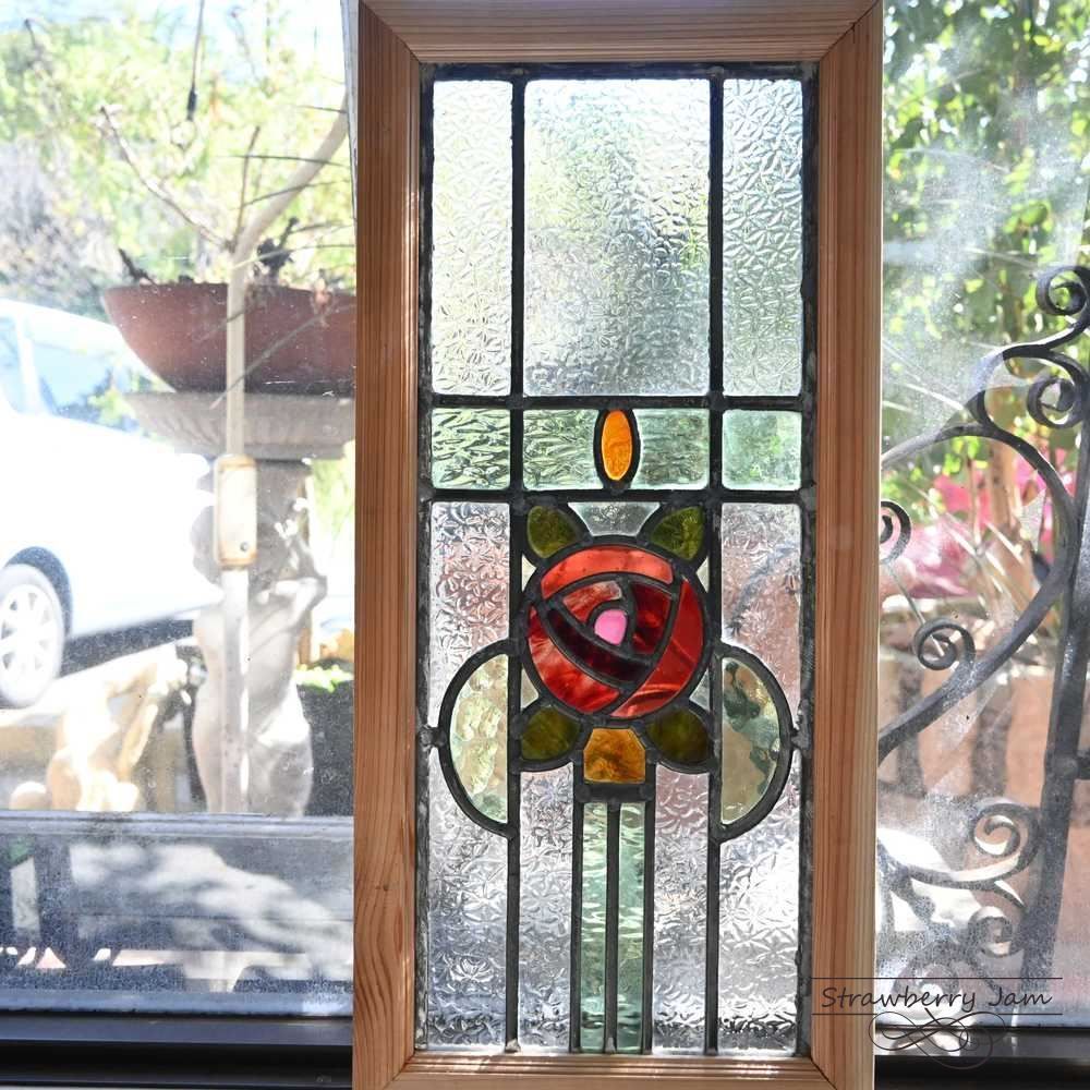 L3506-93-2 英国アンティーク ステンドグラス 窓枠 建材 小屋 DIY