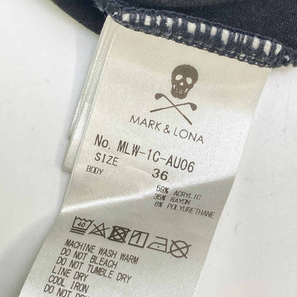 サイズ：36 MARK&LONA マークアンドロナ  長袖ハイネックTシャツ  ブラック系 [240101437320] ゴルフウェア レディース ストスト サイズ：36 MARK&LONA マークアンドロナ 長袖ハイネックTシャツ