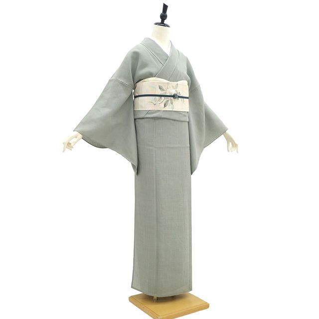 新古品】 夏物 単衣 着物 未使用 夏赤城 紗紬 正絹 粋紗絣 深川