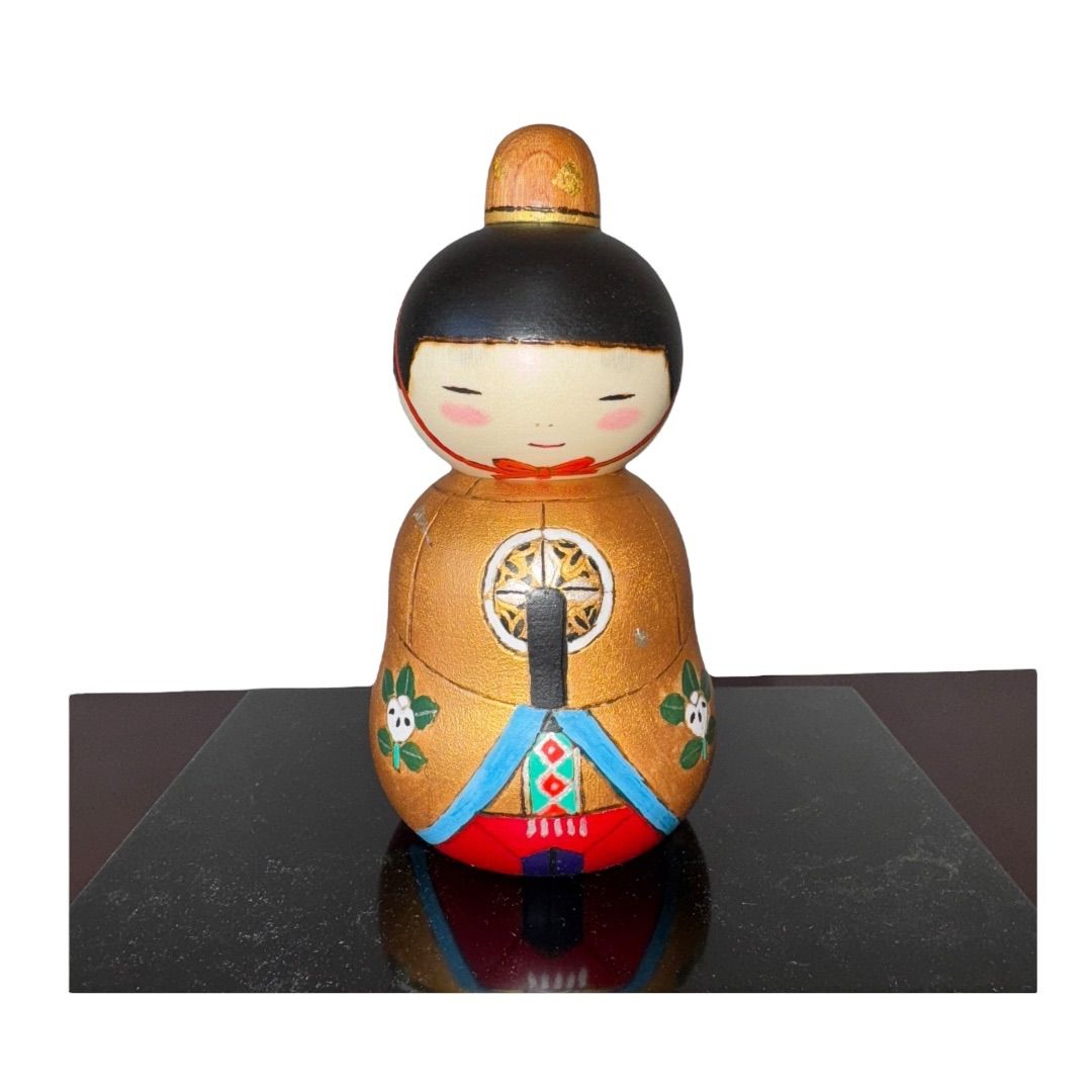 創作こけし 沖いづみ Izumi Oki 【おひなさまOhinasama L】 Kokeshi