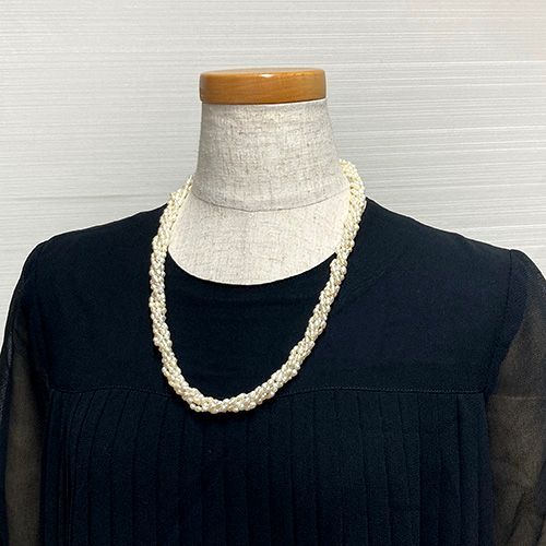淡水パール 5連 ツイスト ネックレス 60cm 真珠 ロング - メルカリ