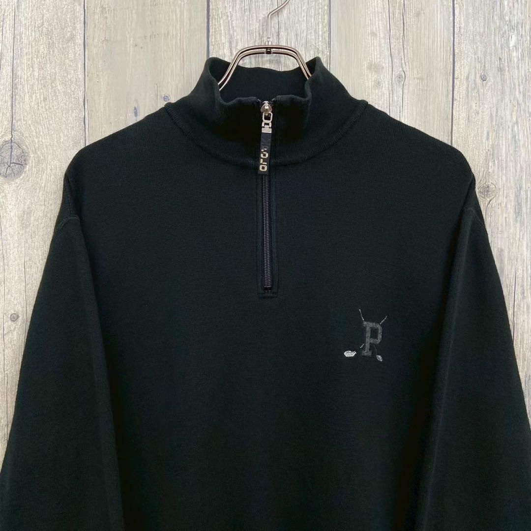 POLO GOLF ポロ ゴルフ ハーフジップ コットン ニット トレーナー L POLO GOLF ポロ ゴルフ ハーフジップ コットン ニット トレーナー L