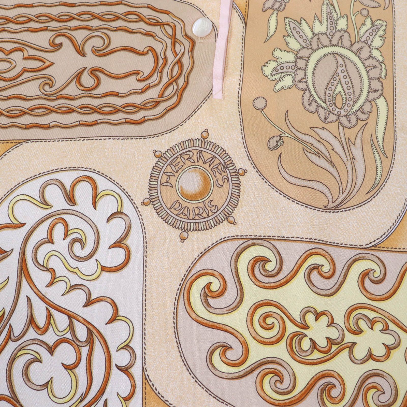 美品☆HERMES エルメス ヴィンテージ カシミヤ混 ツイルレーヌ シルク