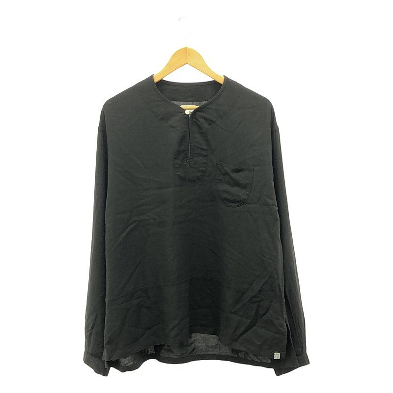 visvim | ビズビム | 2025AW | TUNIC P.O. | レーヨン キーネック スリット カットソー | 2 | black | メンズ