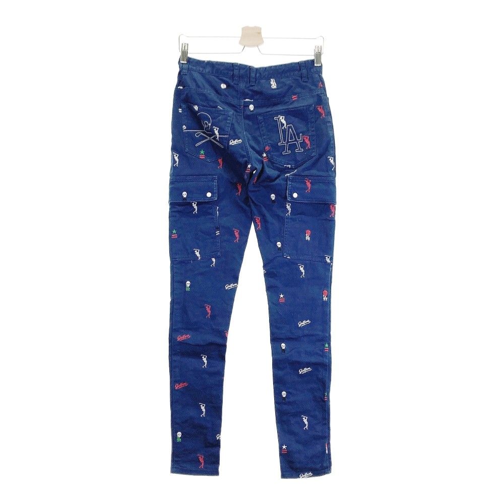 サイズ：M MARK&LONA マークアンドロナ ストレッチパンツ ロゴ 総柄