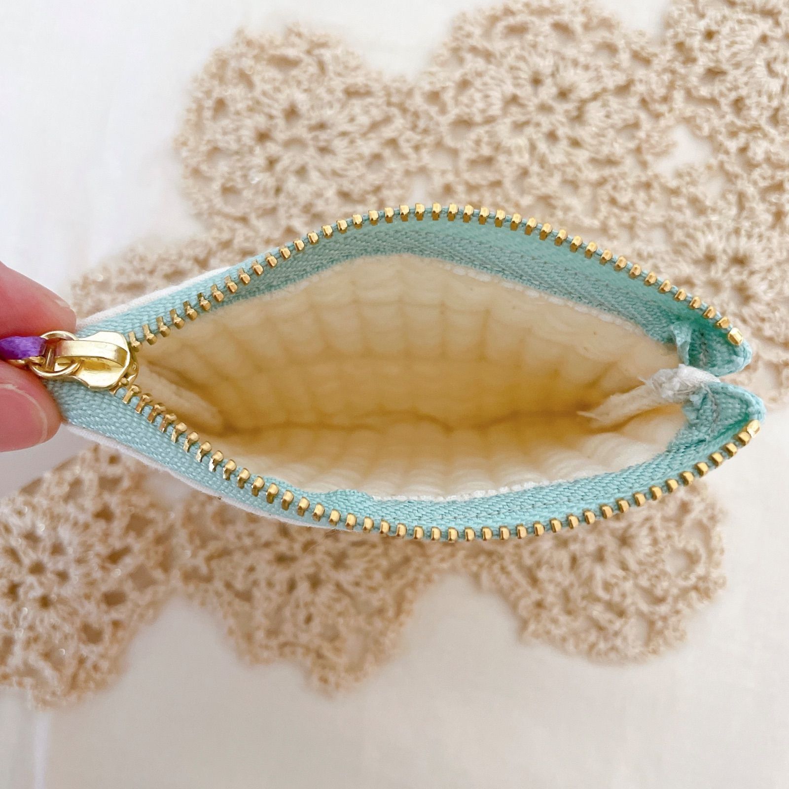 【リュンヌ】インド刺繍リボン・ミニポーチ インド刺繍リボンꗯヌビミニポーチ☺︎04 - メルカリ