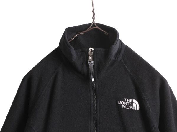 THE NORTH FACE - ノースフェイス フルジップ フリース ジャケット レディース XS / 古着 The North Face ハイネック ジャンパー ブルゾン 薄手 インナー 黒 お得なクーポン配布中!】 ノースフェイス フルジップ フリース