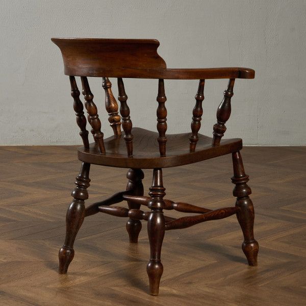 英国 クラシック スモーカーズボウ ウィンザーチェア エルム キャプテンチェア 肘掛け 91814