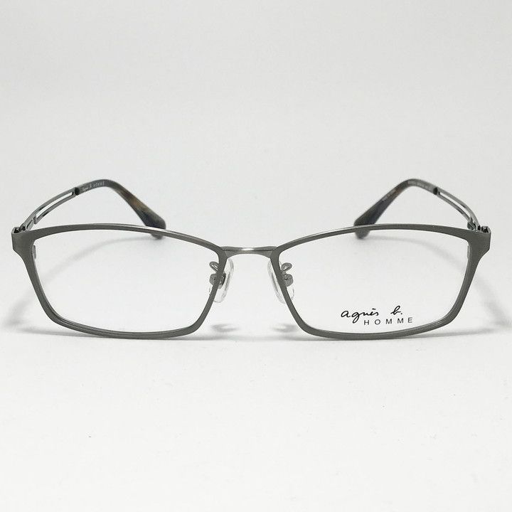 agnes b. HOMME アニエス ベー オム メンズ 眼鏡 メガネ フレーム サングラス 52-0025-3 サイズ55 ガンメタ