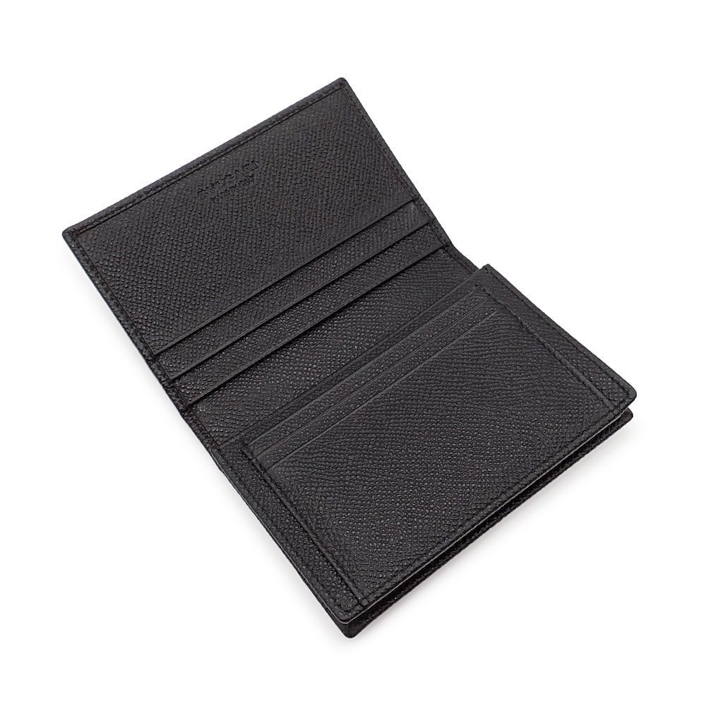 ブルガリ・ブルガリ マン カードケース 名刺入れ ダブルロゴ シルバー  