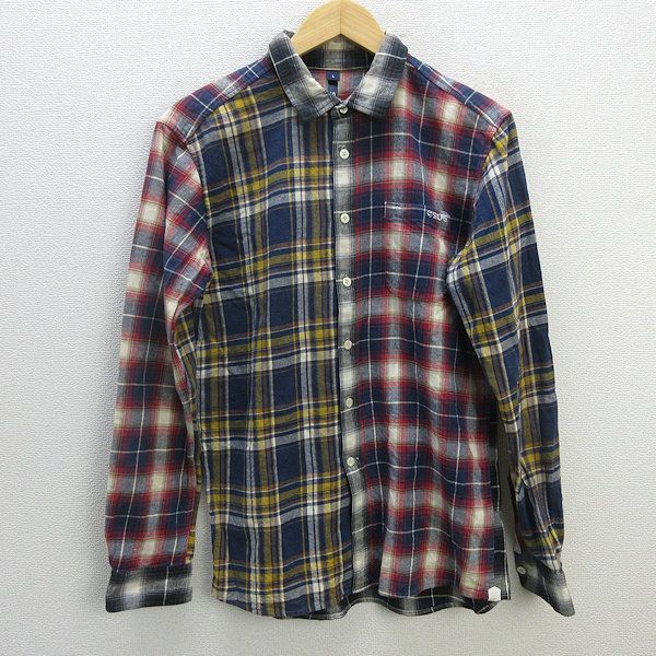 y日本製サイラス/SILAS マルチチェック 長袖シャツ【メンズL】MENS/100【中古】