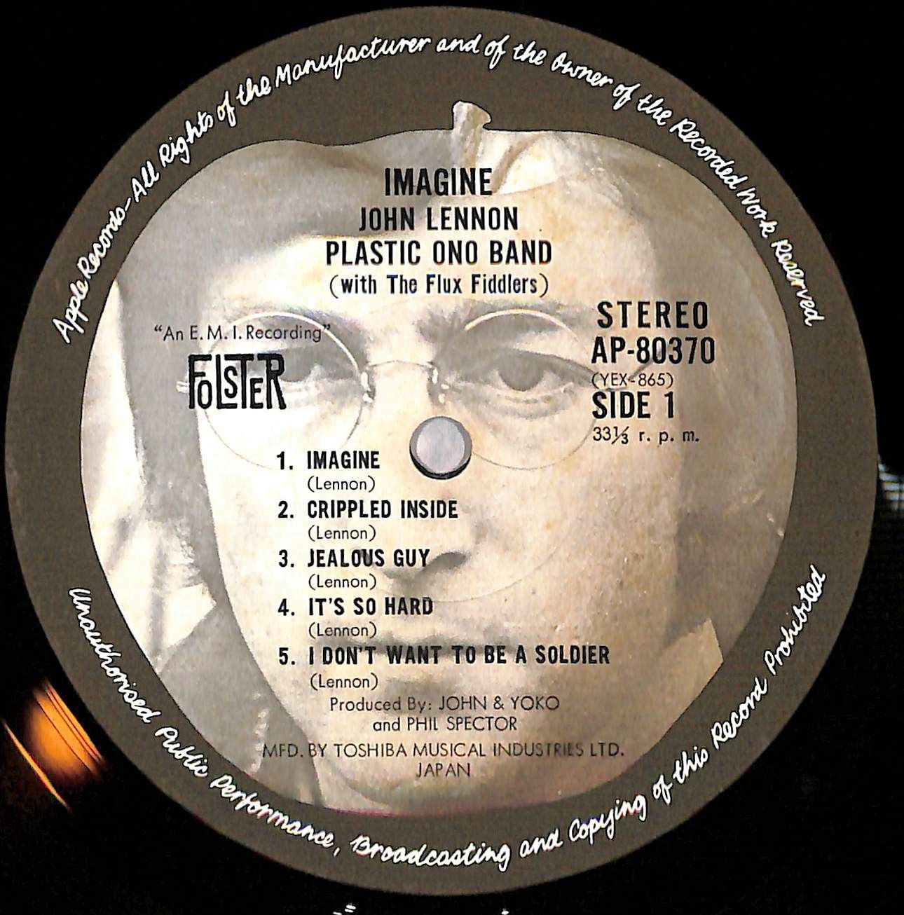 ポスター付/帯付きLP】John Lennon Imagine ジョン・レノン イマジン AP-80370 - メルカリ