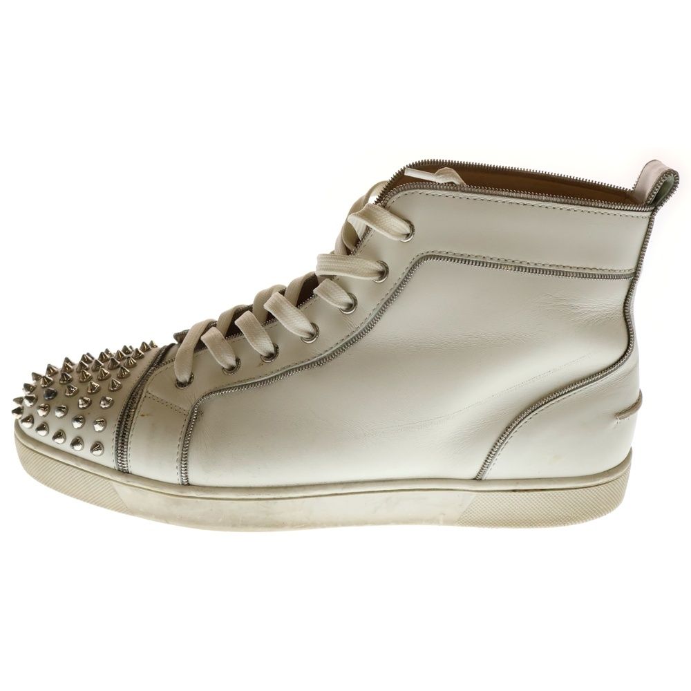 CHRISTIAN LOUBOUTIN クリスチャンルブタン LOU Z SPIKES FLAT CALF ルー Z スパイク フラットカーフ ハイカットスニーカー ホワイト 1180876 CHRISTIAN LOUBOUTIN (クリスチャンルブタン) LOU Z SPIKES FLAT CALF