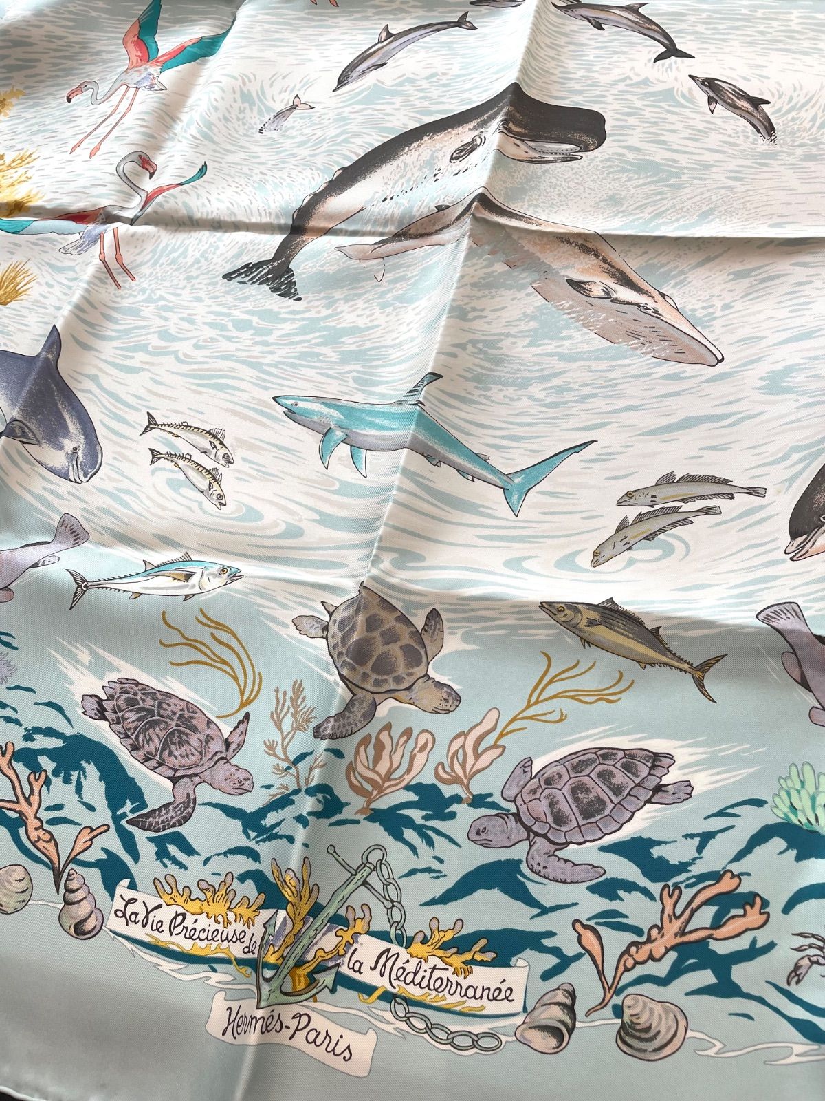 希少 HERMES エルメス カレ90 シルクスカーフ Lavie Precieuse