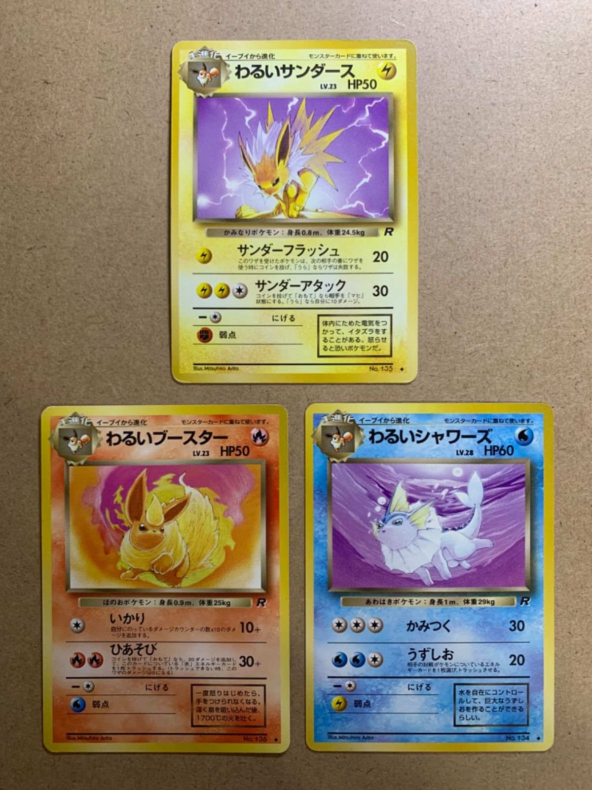 わるいサンダース&わるいブースター&わるいシャワーズ ポケモン