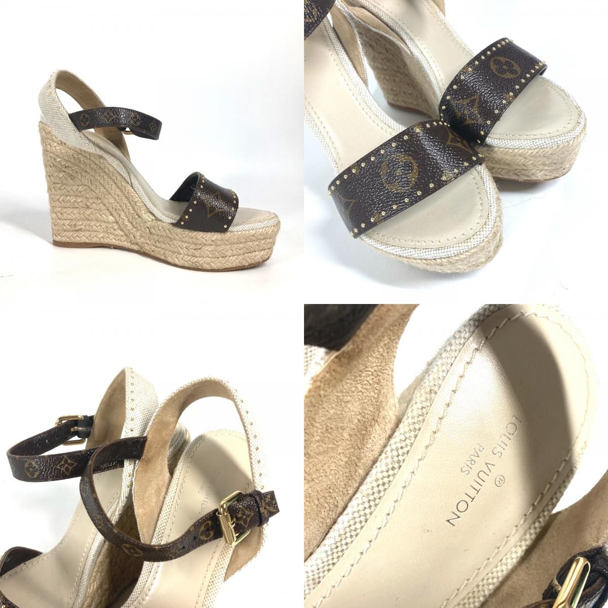 ルイヴィトン　モノグラム　サンバス　サンダル LOUIS VUITTON 【良品】ルイヴィトン モノグラム サンバスライン
