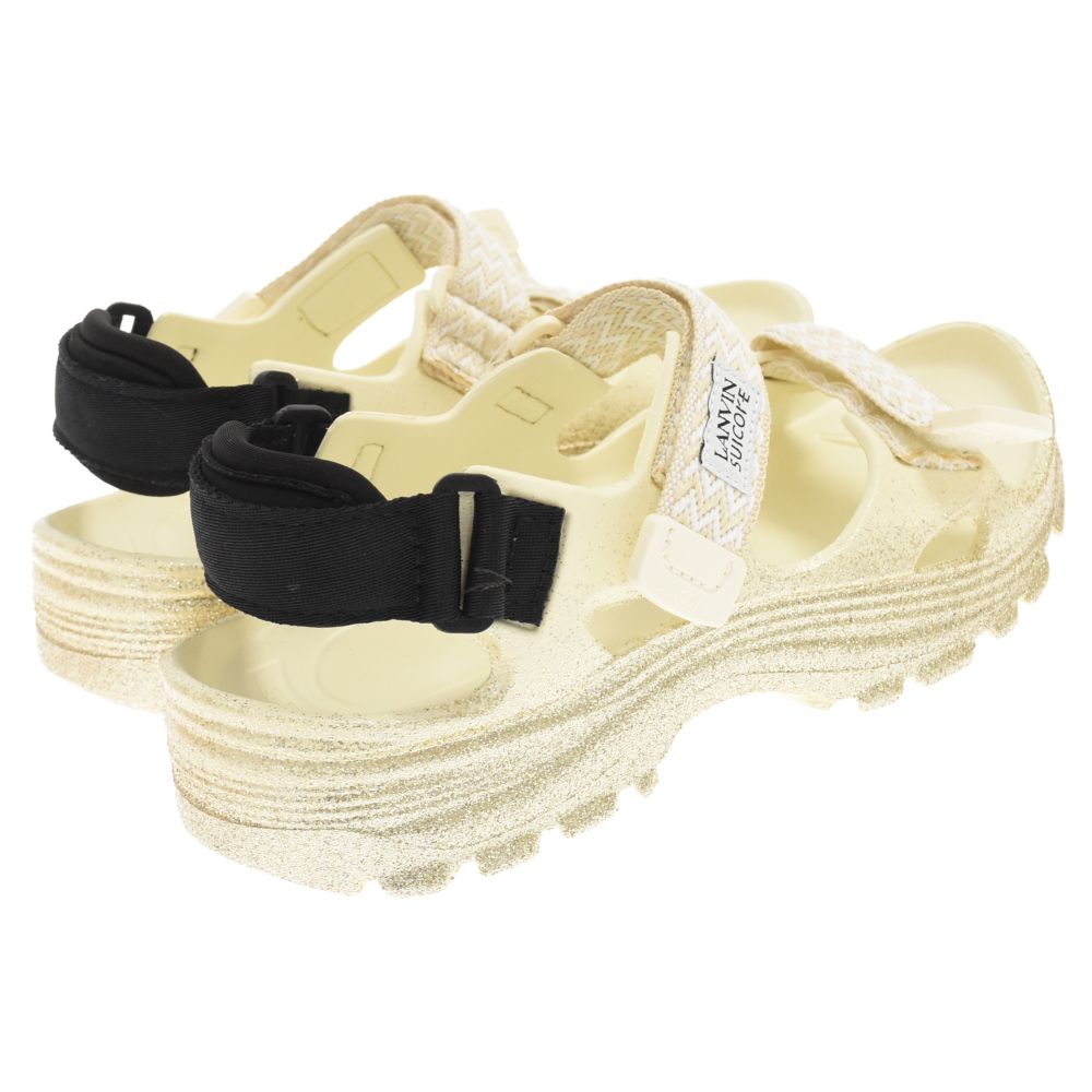 LANVIN スイコック チャンキー ヘリンボーン クロッグ LANVIN (ランバン) ×SUICOKE スイコック WAKE CURB ラメ装飾