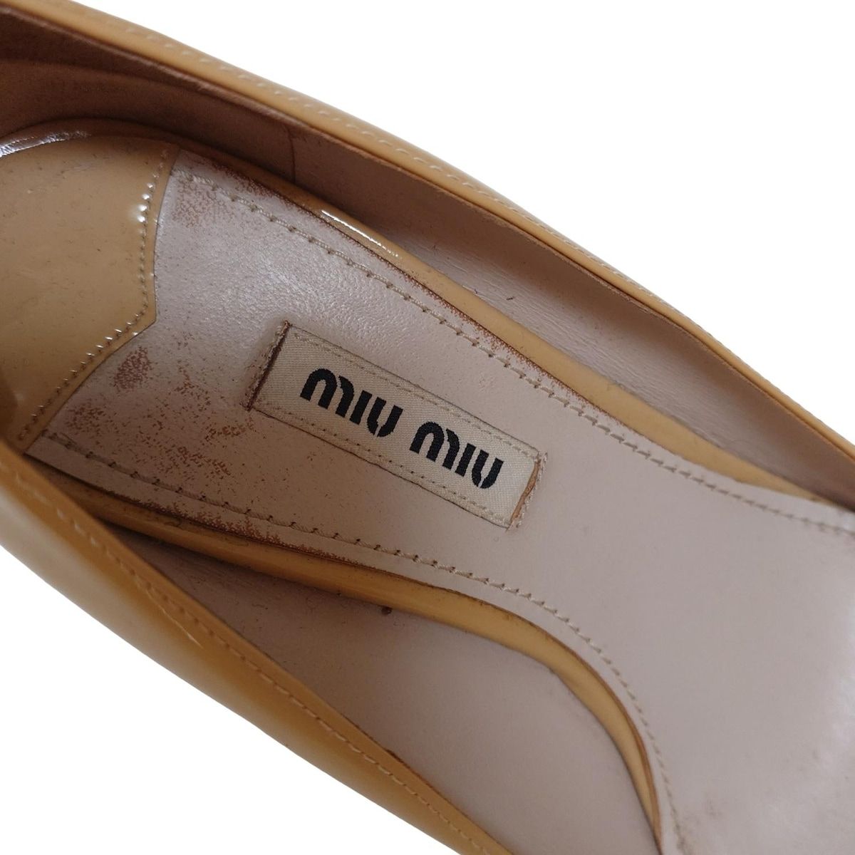 MIU MIU ミュウミュウ ベージュ ウェッジソール コルク 厚底