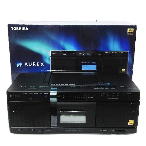 ♥品 TOSHIBA 東芝 AUREX SD USB CD ラジオカセットレコーダー ハイレゾ対応 2025年製 TY-AK21 K ブラック 2992 AV-00001-0929
