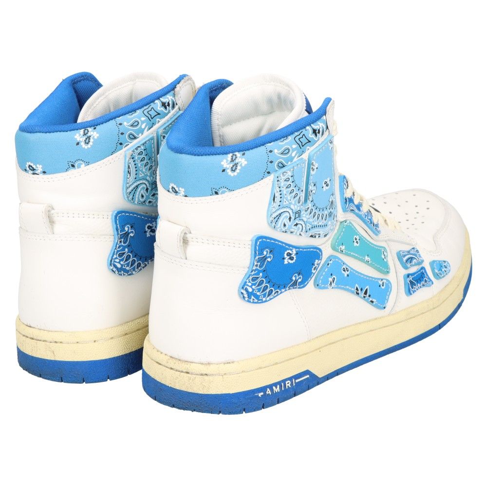 AMIRI (アミリ) SKEL TOP HI BANDANA スケル バンダナ ハイカットスニーカー US10/28cm ホワイト/ブルー  PS22MFS016 - メルカリ