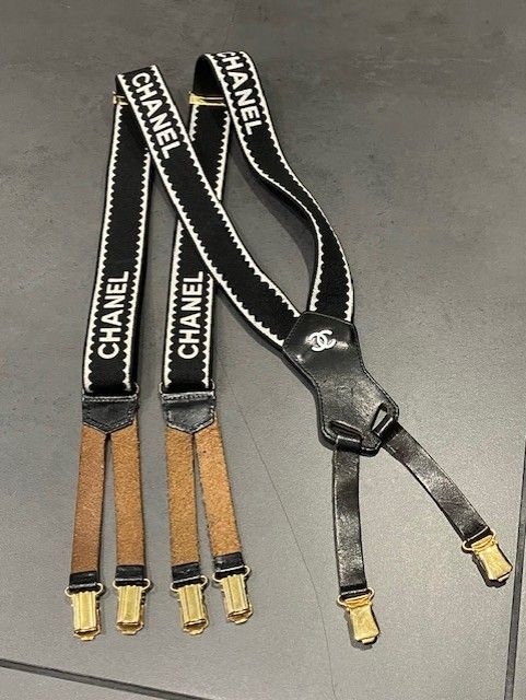 CHANEL (シャネル) フランス製Vintage ロゴサスペンダー ユニセックス