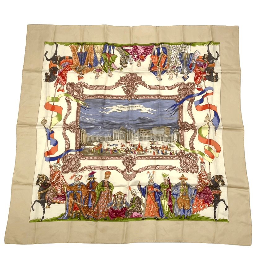 エルメス スカーフ カレ90 ムッシュドTの為のトルコ行進曲 HERMES カレ