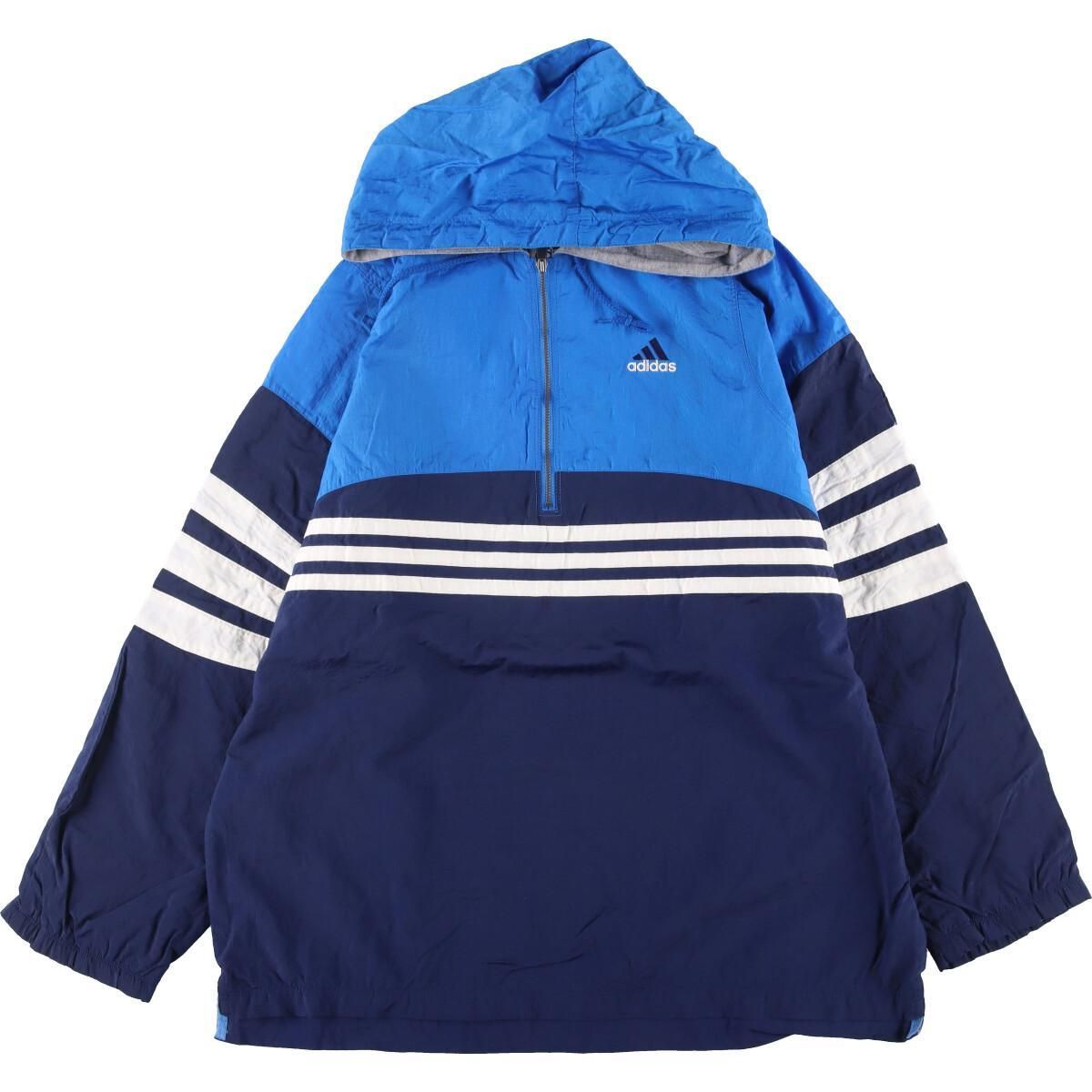 古着 90年代 アディダス adidas ハーフジップ ナイロンプルオーバー 